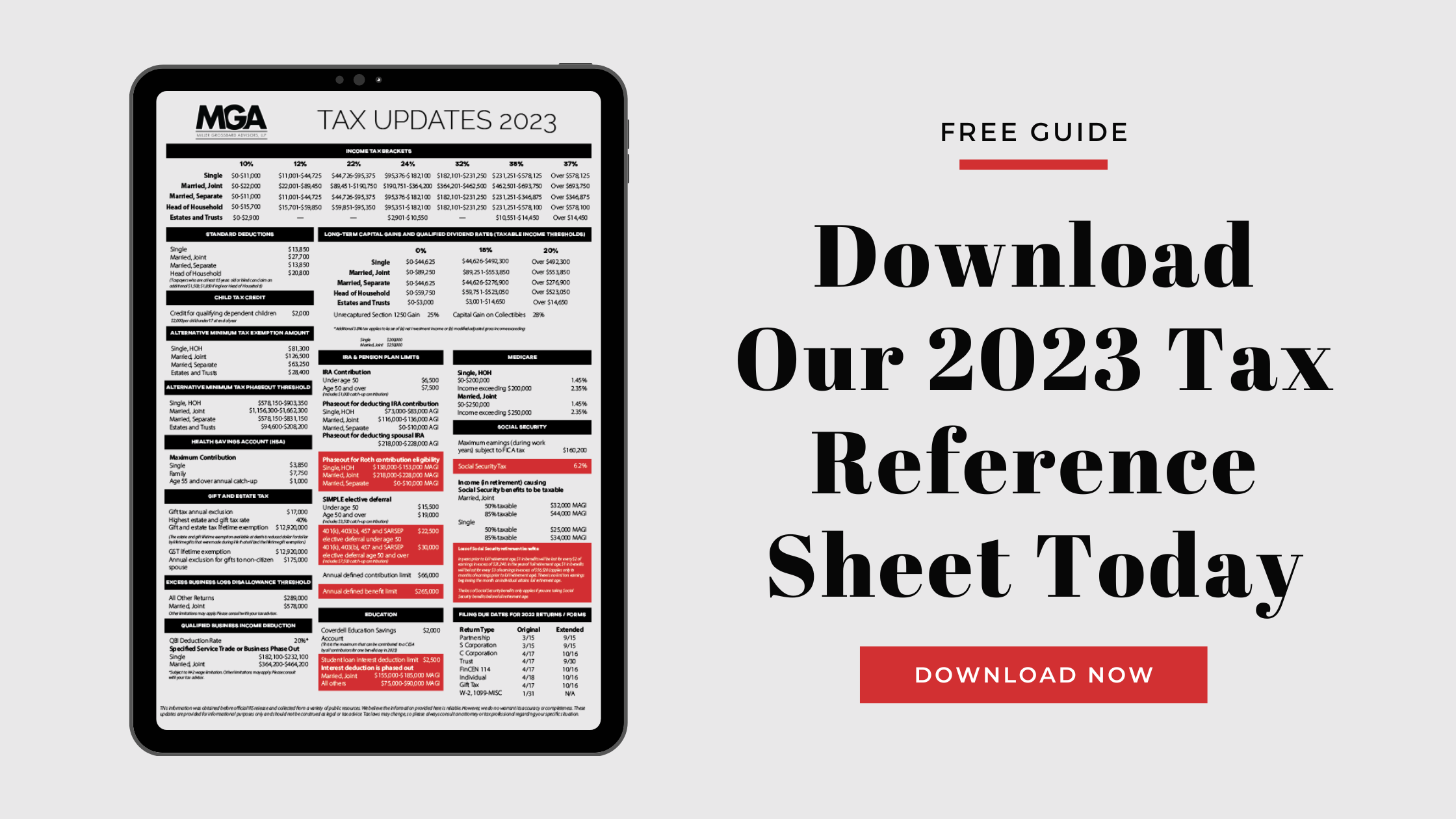 2023 Tax Reference Guide Download #keepProtocol